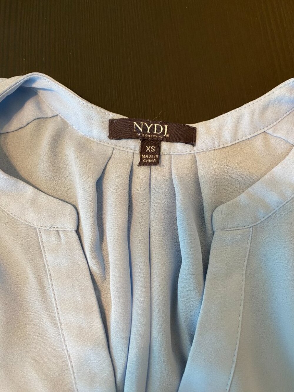 πΌ NYDJ Pintuck Blouse XS | Boho 3/4 Sleeve Pleated Top Flowy - Picture 12 of 14